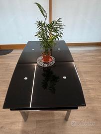 Tavolo da cucina moderno in vetro temperato