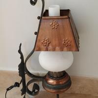 Lampada da parete (applique) in rame/ferro battuto