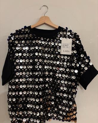Maglia con paillettes