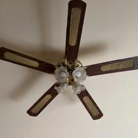 Lampadario Ventilatore con 5 Palette 4 Coppette