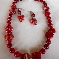 set collana di pietre e orecchini