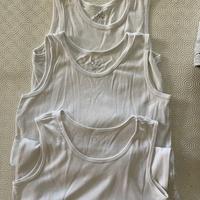 N.3 canottiere bambino taglia 9-10 anni cotone