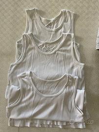 N.3 canottiere bambino taglia 9-10 anni cotone