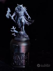 Guerriero lupo mannaro miniatura per dungeons drag