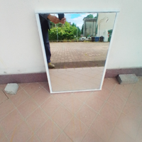 Specchio rettangolare bianco