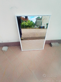 Specchio rettangolare bianco