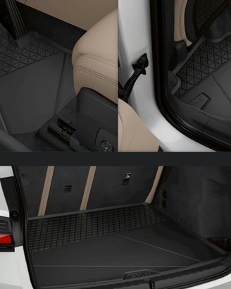 Set Tappetini+Vasca gomma BMW originali X1 (U11)