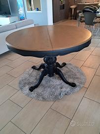 tavolo rotondo dalma brown shabby vntage