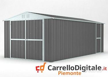 Garage in acciaio 327x611cm 19mq grigio scuro