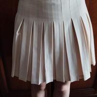 Gonna a pieghe color crema di Pull&Bear