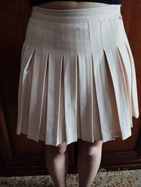 Gonna a pieghe color crema di Pull&Bear