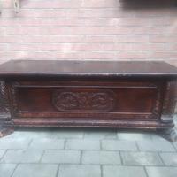 vecchia cassapanca in legno 