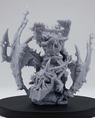 Miniatura Iron Orc Warlord on Wyvern 28mm Proxy