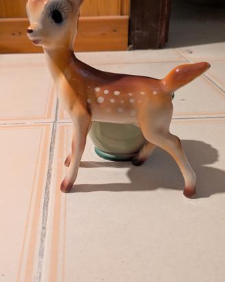 Statuina d'epoca in ceramica Bambi 