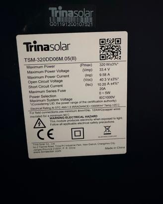 Pannello fotovoltaico 320W