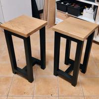 sgabelli industrial design legno massello rovere 