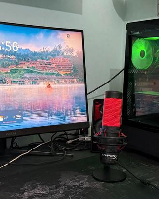 PC gaming fisso+ monitor msi+ microfono.