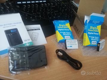 Samsung 2 Batterie SLB-10A più caricabatterie 