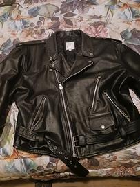 giubbotto in pelle nera