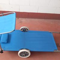 Lettino da spiaggia con ruote
