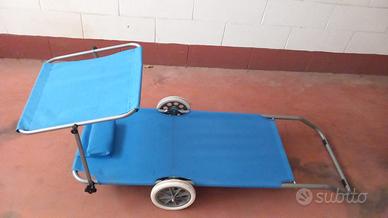 Lettino da spiaggia con ruote