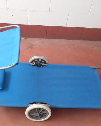 Lettino da spiaggia con ruote