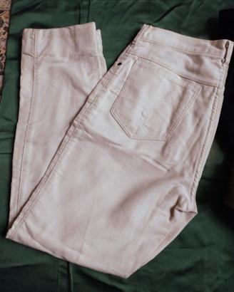 Pantalone vintage anni 80 panno bianco Ball tg. 50