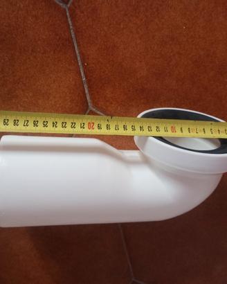 curva vaso wc filo muro