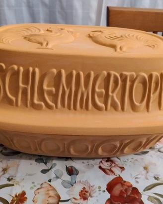 Pentola in terracotta Schlemmer -Topf vintage