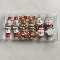 mollette legno natale decorazioni