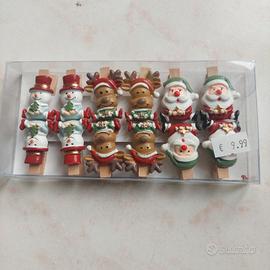 mollette legno natale decorazioni