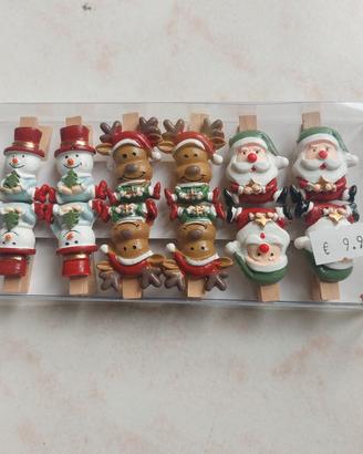 mollette legno natale decorazioni