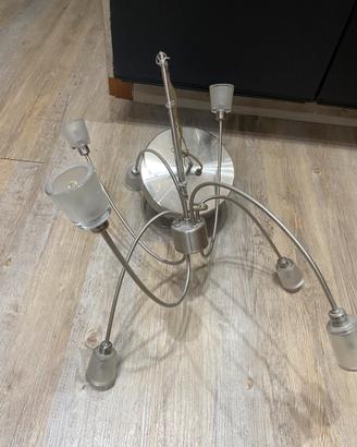 Lampadario a sei bracci con lampade led