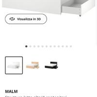 Letto matrimoniale con cassetti laterali