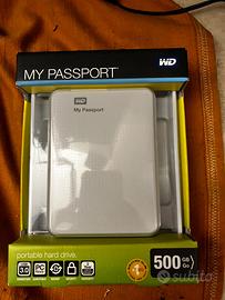 Hard disk 500 Gb portatile NUOVO wd