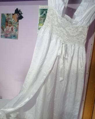 camicia più vestaglia in raso