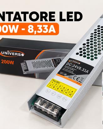 Alimentatore LED 24V 200W 8,33A Slim – Strisce LED