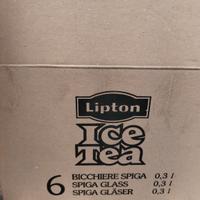 12 bicchieri + 6 bicchieri Lipton