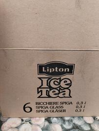 12 bicchieri + 6 bicchieri Lipton