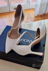 Décolleté bianca sposa 38 nuove, tacco 9,5