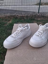 sneakers in pelle janet e janet - total white
