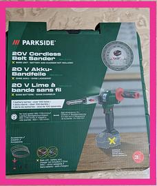 PARKSIDE smerigliatrice, lima a nastro da 20V