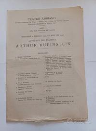 Teatro Adriano Stagione 1936-37 ARTHUR RUBINSTEIN