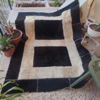 Tappeto in pelle anni 70