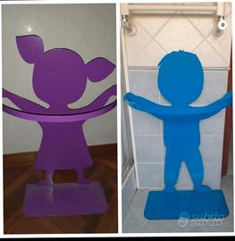 Appendiabiti, portaasciugamani a forma di sagoma b