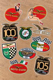 Busta con N.10 adesivi tipo Moto Guzzi.