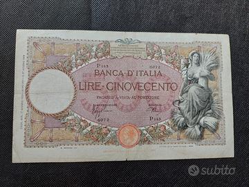banconota 500 lire Mietitrice