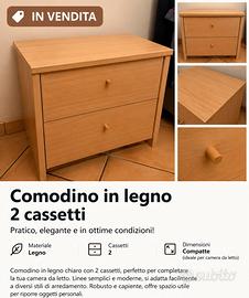 Comodino in legno