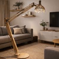 Lampada led da pavimento in legno