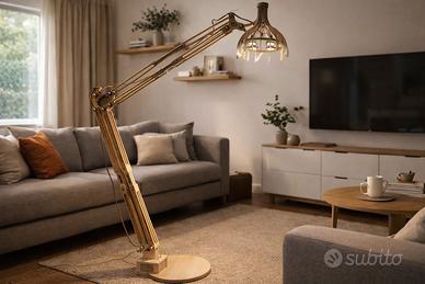 Lampada led da pavimento in legno